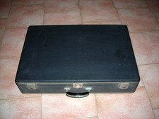 VECCHIA VALIGIA RIGIDA GRANDE 24 ORE CONTENITORE RIGIDO COLORE NERO