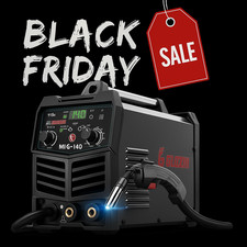 GZ GUOZHI 140A 3-in-1 MIG Welder 110V Flux Core/ARC/Lift TIG Multi-Process⭐⚡