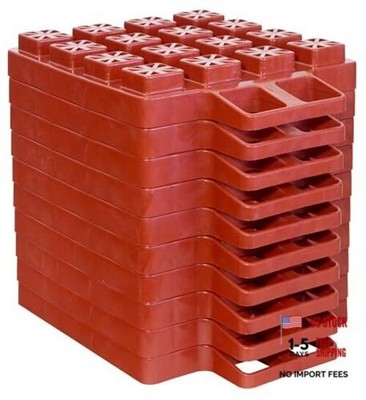 Valterra A10-0918 Stackers Multi-Use RV Leveling Pads () , Red Pack of 10
