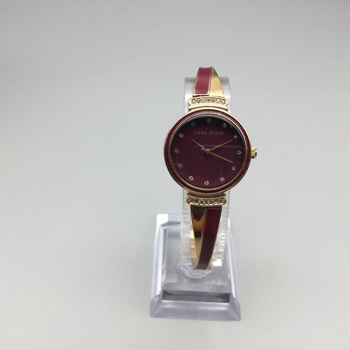 Anne Klein Burgundy Leather Strap Watch Anne Klein AK/3550CHBY - Watch • Watchard.com main image 3