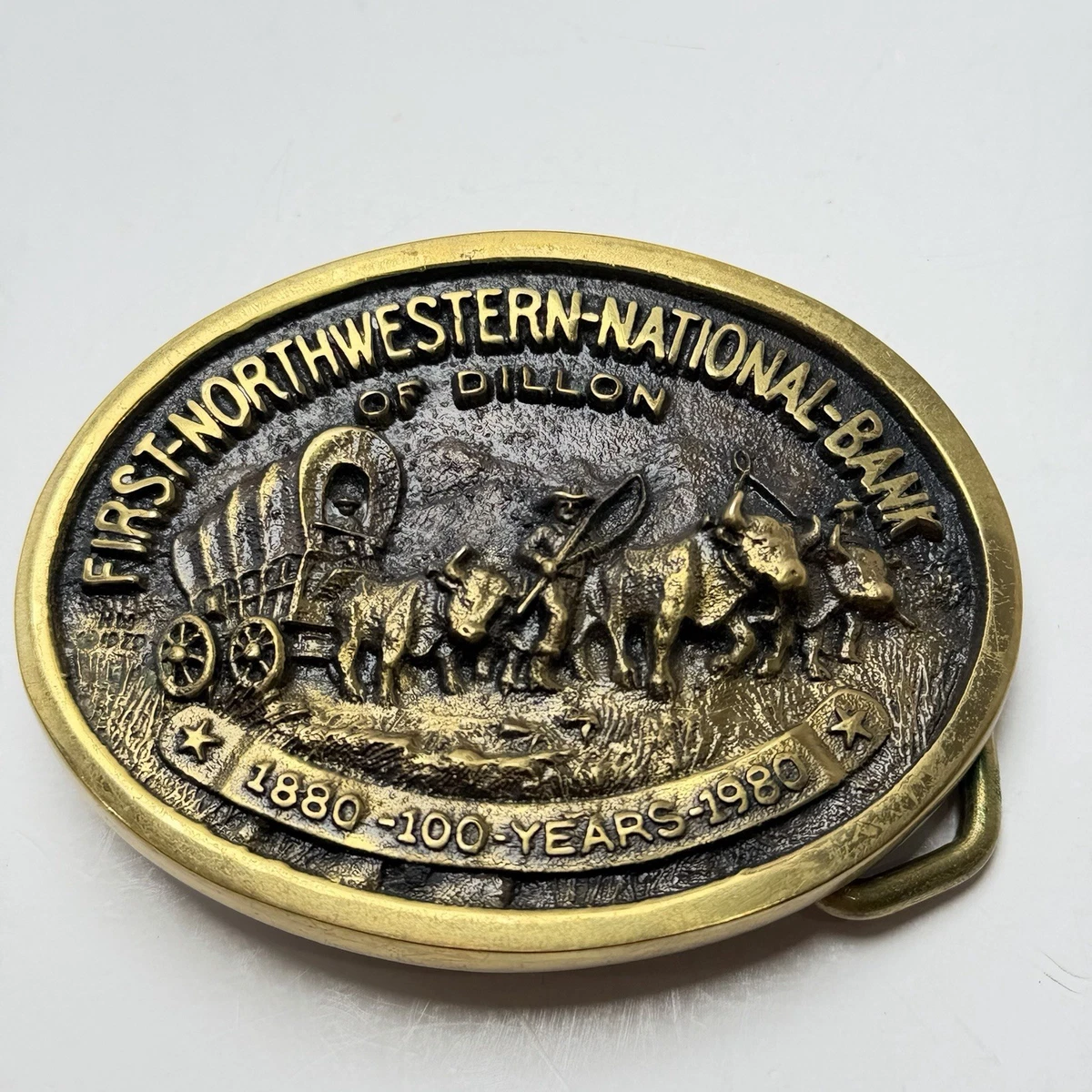 Colorado Bison Belt Buckle Solid Brass United Banks Heritage Mint Registered Heritage Mint Buckle In Vintage Belt Buckles for sale | eBay main image 4