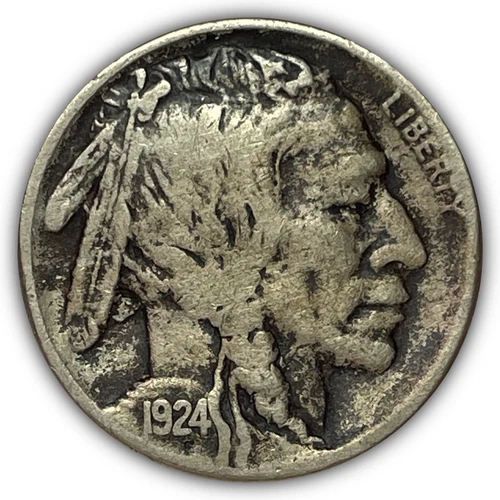 1924-S Buffalo Nickel Very Fine VF Coin #27362