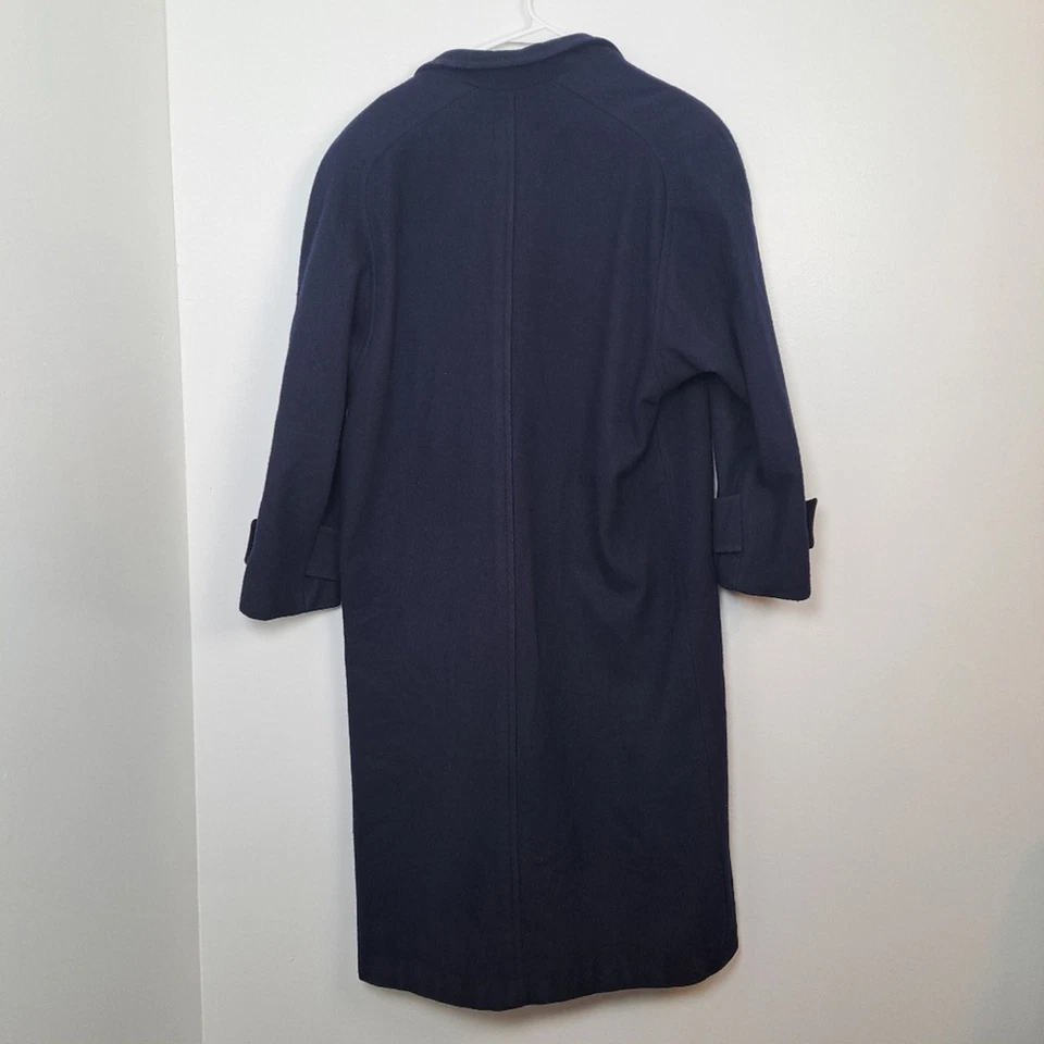 Vintage Maurices Wool Long Trench Pea Classic Gold Button Coat Size 2XL - Image 2 of 4