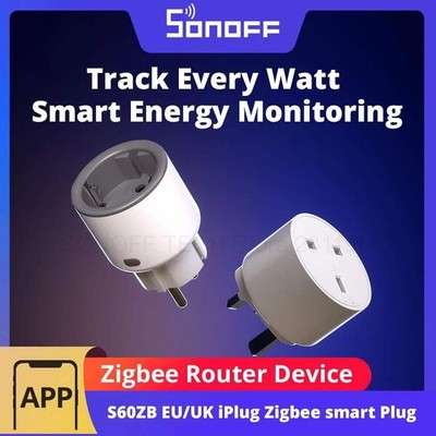 SONOFF S60ZB EU/UK iPlug Zigbee Smart Plug ZIgbee Router Gerät Überlastschutz