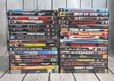 DVD Foreign Crime Thriller Martial Arts Movie Lot of 34 English Subtitles