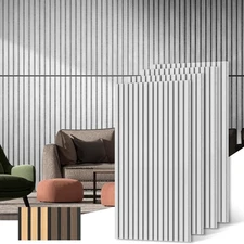 Acoustic Wood Wall Panels 4-Pack 45.3" x 23.6" Soundproofing #R012