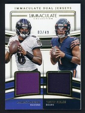 2023 Immaculate Dual Jerseys Lamar Jackson Justin Fields Dual Patch 3/49
