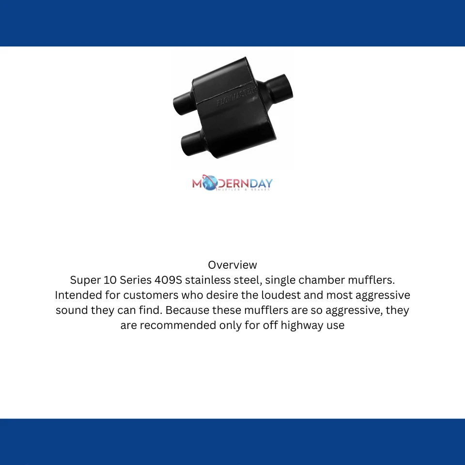 Silenciador con cámara Flowmaster Super 10 Series 8430152 Foto 4 de 4