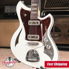 Novo Custom Shop Miris J Semi-Hollow Electric Guitar - Olympic White with Gig Ba