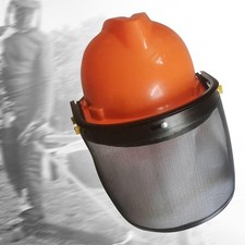 Trimmer Orange Hard Hat Face Shield Mesh Visor Adjustable for Woodworking