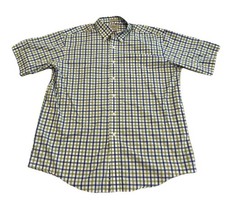 Men  s L.L. Bean Button Down Plaid Shirt Short Sleeve Large 0 AUV3