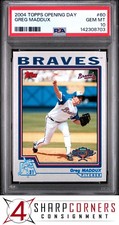 2004 TOPPS OPENING DAY #60 GREG MADDUX BRAVES HOF POP 1 PSA 10