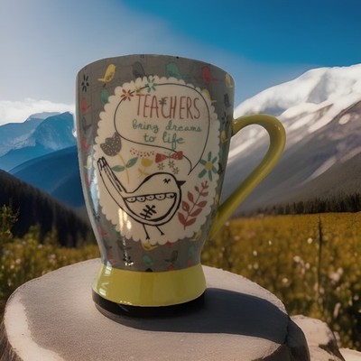 Bloom By Amy Lee Weeks Pavilion Teachers Cup Mug 16-18 Oz Multicolored Birds