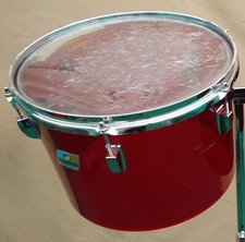 LUDWIG VISTALITE 70's VINTAGE CONCERT TOM RED 13" XLNT ONE DRUM ONLY