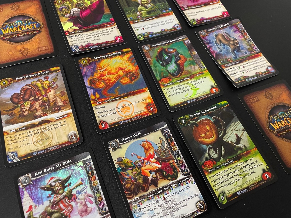 World of Warcraft WOW TCG : 9-Card Premium Holiday Promo Set | eBay
