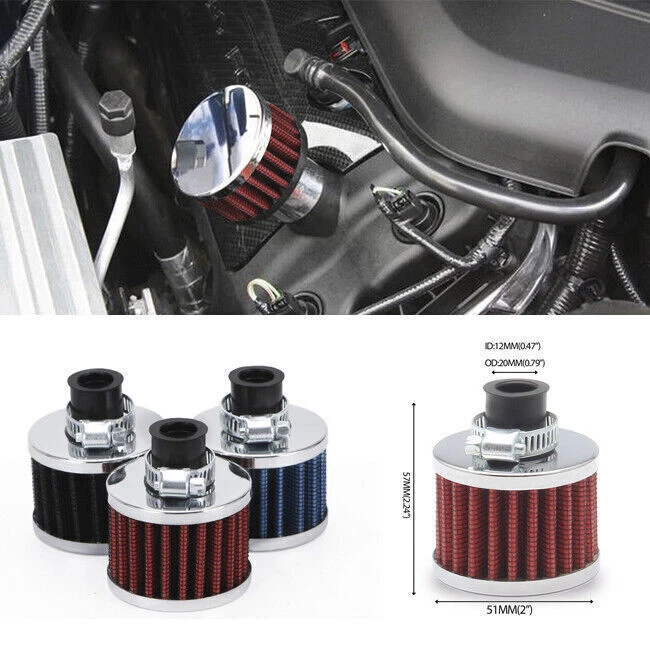 12mm Cold Air Intake Filter Turbo Vent