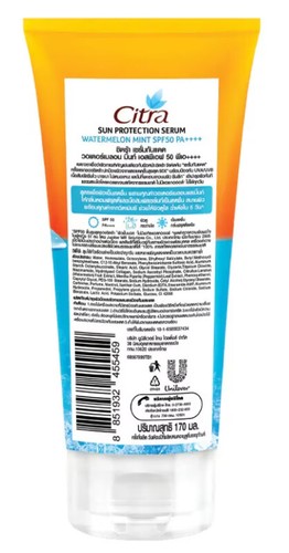 2 x Citra Watermelon Mint Cool Sunscreen Serum SPF50 PA++++ Vitamin C 170ml. - Picture 9 of 9
