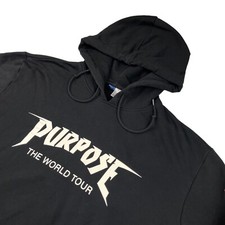 Justin Bieber H&M Divided Men's Purpose World Tour Concert Hoodie Black • Medium