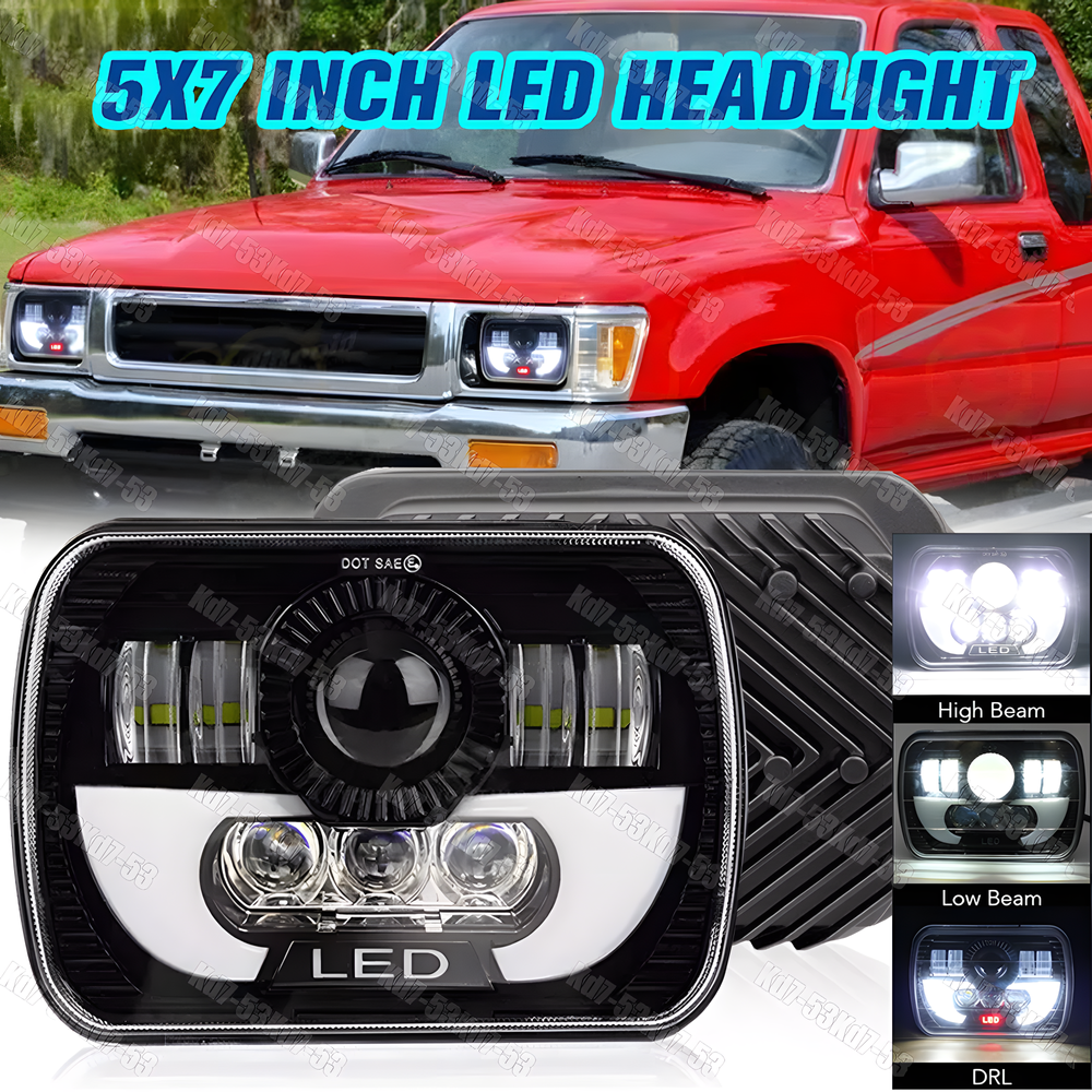 1982-1995 Toyota Pickup Ultra-Bright 5x7 7x6 LED H4 Headlights