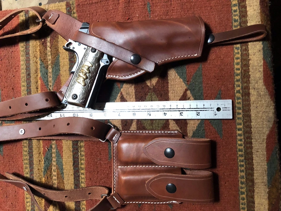FITS Colt Kimber 45 Model 1911 Shoulder Holster & Magazine Pouch 2XL 3XL - Image 3 of 4