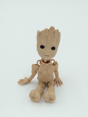 BABY GROOT Figure Articulated Flexi Wood PLA 6'' Multi Color 3D Printed Figure