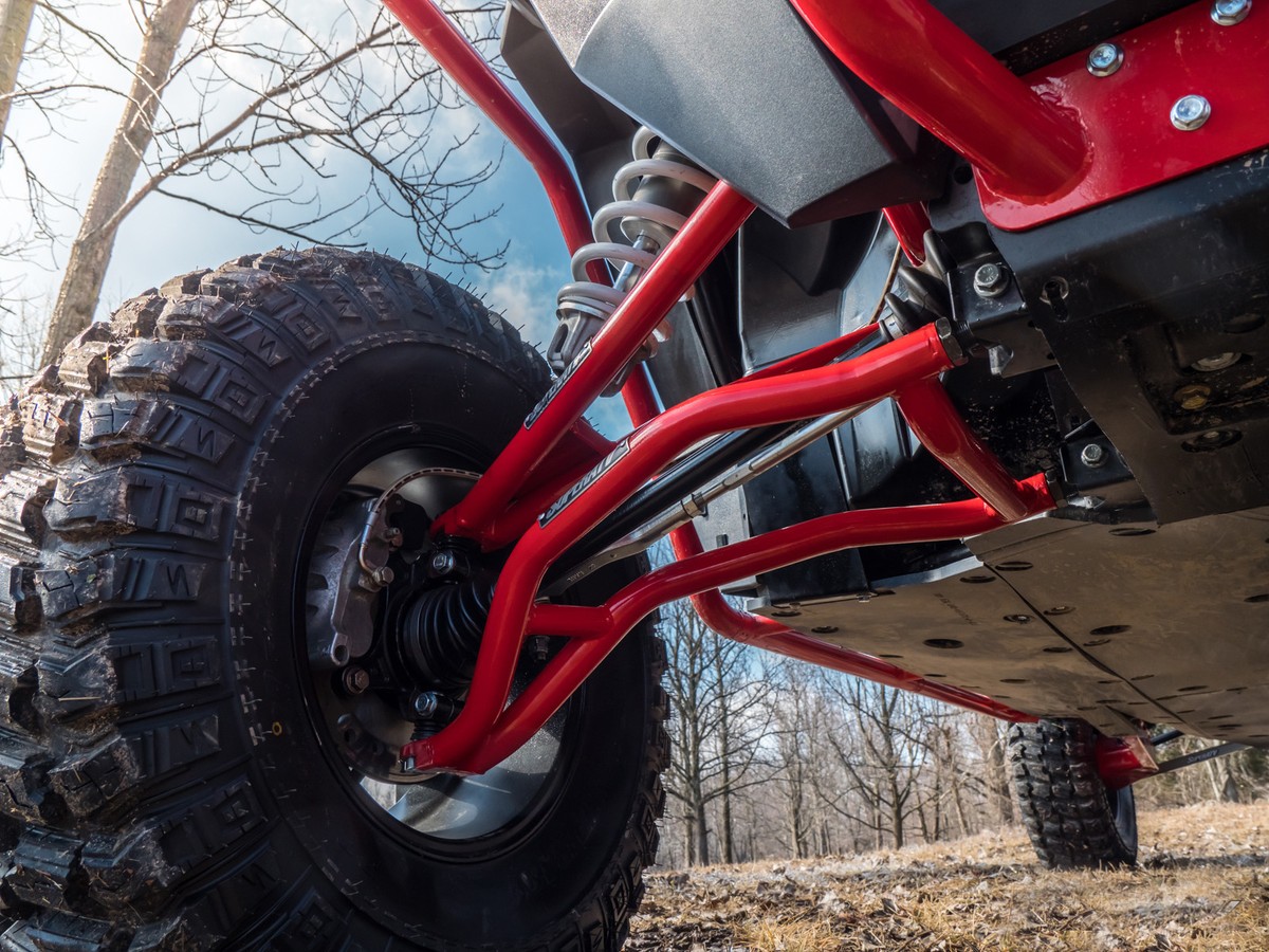 SuperATV High Clearance A-Arms For Polaris (2014-23) RZR XP 1000 (Non-Adjustable, Upper, Heavy-Duty 4340 Chromoly Steel) Red - Foto 13