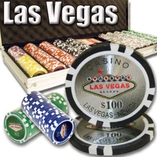 New 500 Las Vegas Poker Chips Set with Aluminum Case - Pick Denominations!