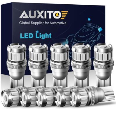 T10 168 194 LED Interior Light Bulbs License Map Side Marker White 6000K AUXITO