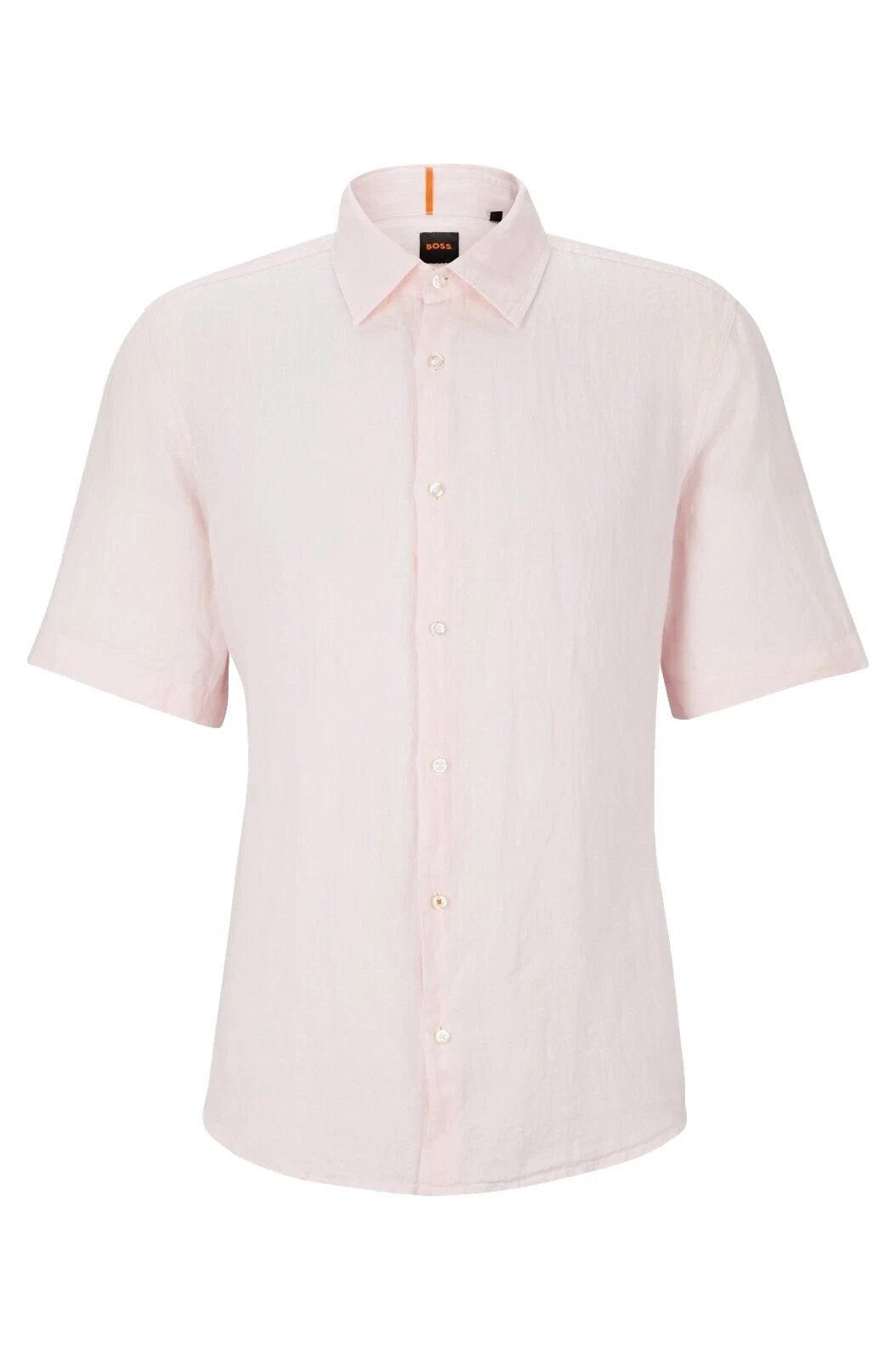 HUGO BOSS Linen Regular Fit Casual Button-Down Shirts for Men