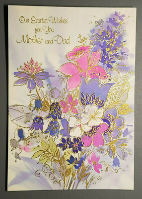 Vintage Easter Card - Our Easter Wishes for You Mother and Dad