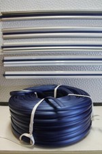 60 Meter Leistenf&uuml;ller / Einlegeband / Gummiprofil Original Blau metallic