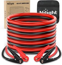 Nilight Jumper Cables For Car Battery 4 Gauge 25ft Booster Cable Heavy Duty 600a
