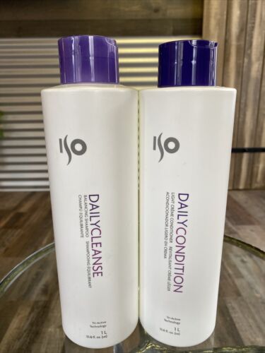 ISO Daily Cleanse Balancing Shampoo and Light Creme Condition SET 33.8 oz each