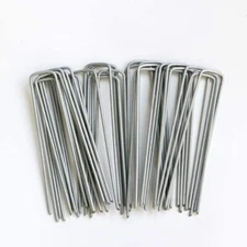 1000 pcs 11 Gauge 6" GALVANIZED,RUST FREE,weed barrier, sod staples, USA stock