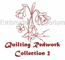 QUILTEN REDWORK COLLECTION 2 - MASCHINENSTICKMOTIVE AUF USB 4X4 & 5X7