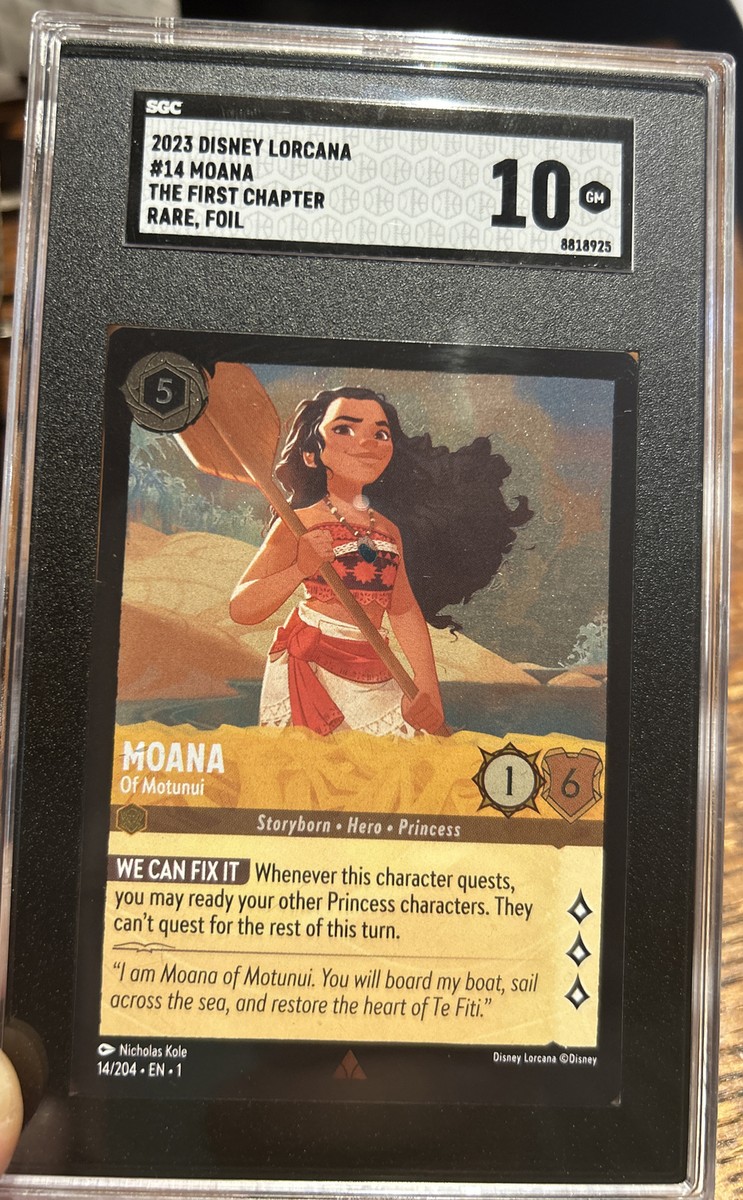 Super Rare - Graded 10 - Foil Moana 2023 Disney Lorcana Card Super Rare - Graded 10 - Foil Moana 2023 Disney Lorcana Card
