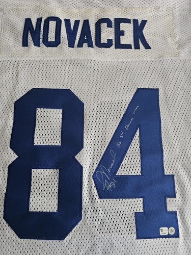 Jay Novacek Signed Autographed Dallas Cowboys Jersey - GAI AUTHENTICATED W/ INSC