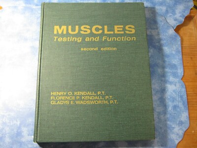 MUSCLES TESTING AND FUNCTION Second Edition HENRY KENDALL HC 1971 VGC