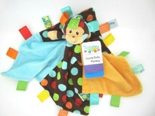Taggies Monkey Dazzle Dots Character Blanket NWT