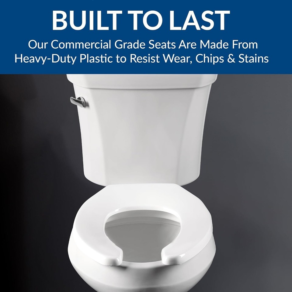 BEMIS 7750TDG 000 Commercial Heavy Duty Open Front Toilet Seat with