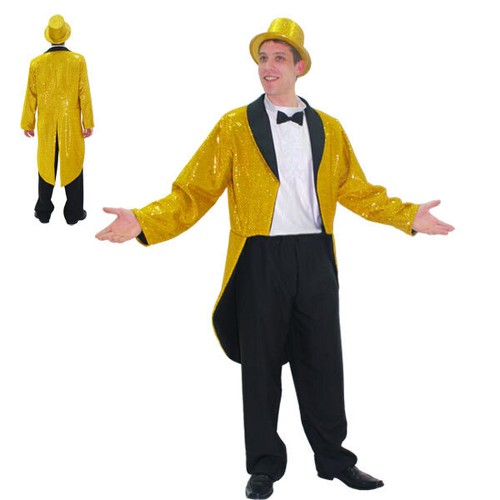 VESTITO COSTUME Maschera di CARNEVALE per Adulti FRAC GIALLO UOMO | eBay