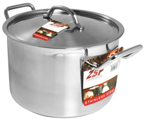 Grande casserole de cuisson bouillante robuste commerciale et couvercle 28 cm 12,3 L - Photo 1/3
