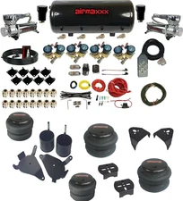 Complete 1/2" Fast Valve Air Ride Suspension Kit 8 Gal Tank 82-04 Chevy S10 2wd