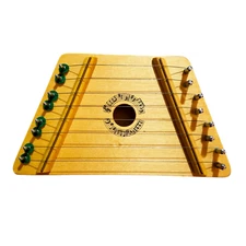 Vintage Wooden Lap Harp by Small World Toys Musical Instrument