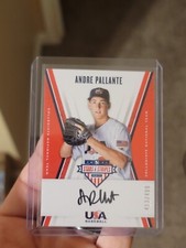 Andre Pallante 2019 Stars And Stripes Collegiate National Team On Card Auto /499