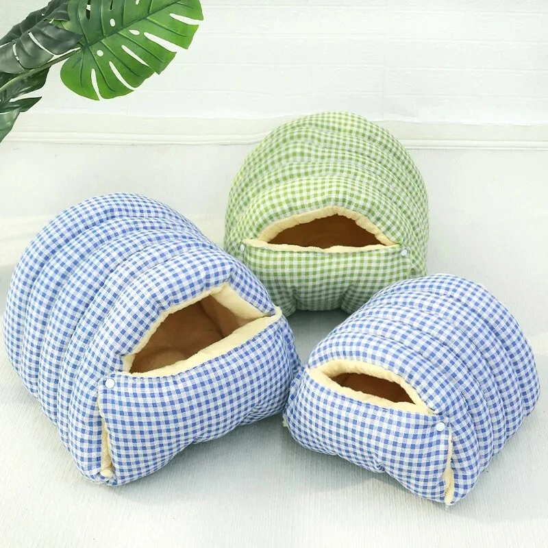 Caterpillar Cat Bed | Soft Coral Fleece Sleeping Tunnel for Cats & Small Pets
