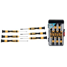 2021 6pc Mini Screwdriver Set with Ph Swivel Head and Yellow Cut - Code BGS3