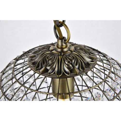 Pendant Crystal Chandelier Antique Bronze Light Kitchen Dining Room Lighting - Picture 5 of 8