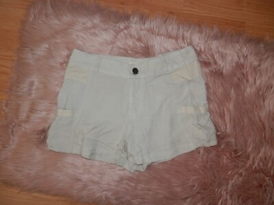 Life In Progress Junior XS Tan Boho Light Thin Preppy Soft Button Up Shorts 3521