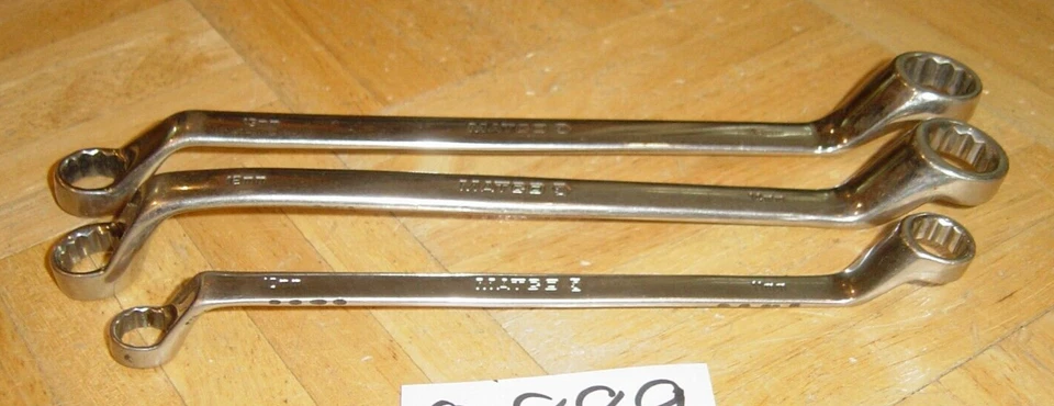 HERRAMIENTAS MATCO 3 PIEZAS MÉTRICAS PROFUNDAS OFF-SET LLAVES DE EXTREMO DE CAJA 10-11, 12-14, 13-15 Foto 4 de 4